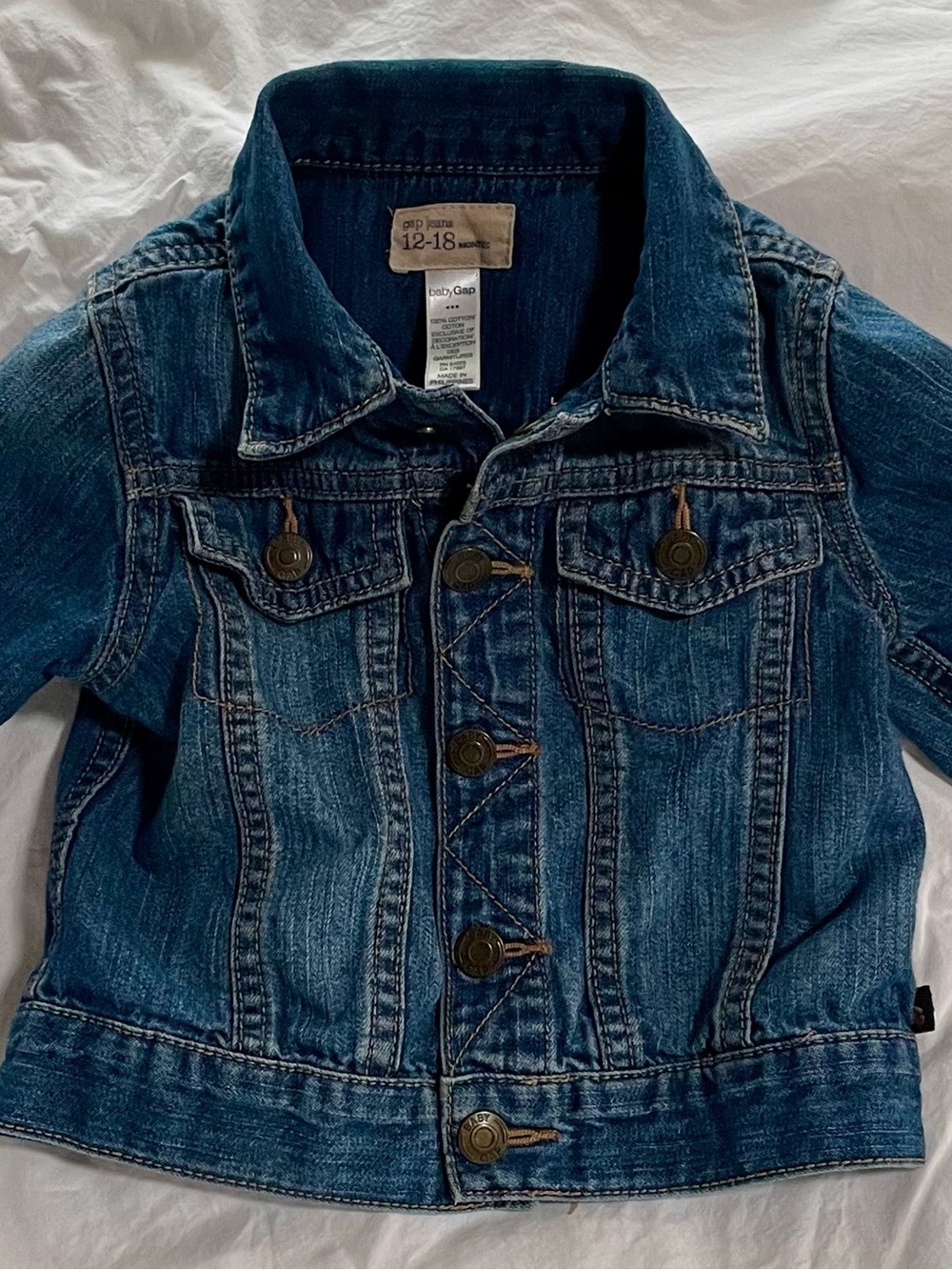 Baby Gap Denim Jacket - Size 12-18 Months (Excellent Condition)